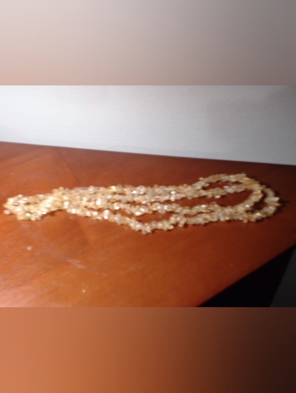 Crystal Strand Chip Necklace - Citrine (1)